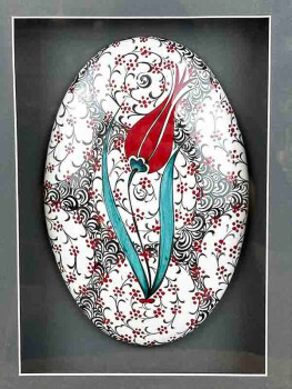 Cadeau Partenaire Étranger – Panneau Mural en Céramique d’Iznik Motifs Tulipes et Haliç - Çini Evi (1)