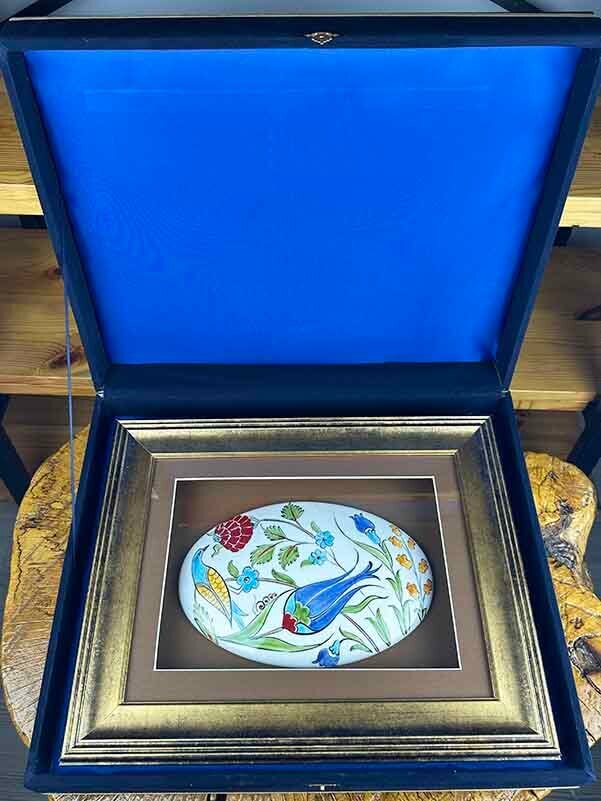 Cadeau de remerciement pour fondation – Décoration murale en céramique d’Iznik motif Jardin du Paradis - 3