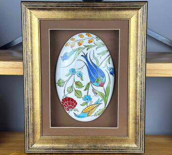 Cadeau de remerciement pour fondation – Décoration murale en céramique d’Iznik motif Jardin du Paradis - 1