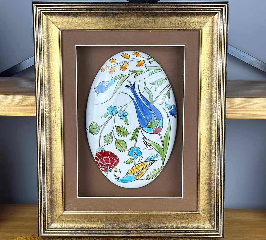 Cadeau de remerciement pour fondation – Décoration murale en céramique d’Iznik motif Jardin du Paradis - 1