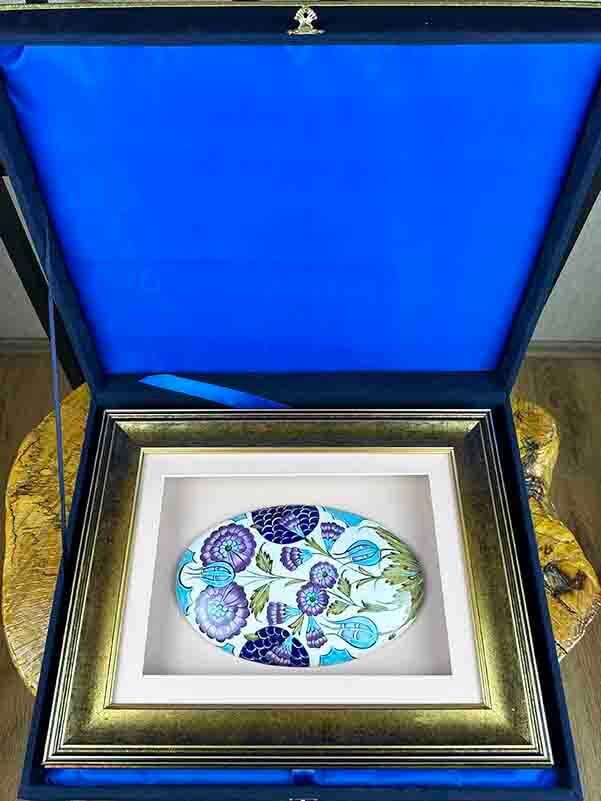 Cadeau VIP avec Passe-partout – Céramique d’Iznik au Motif de Style Damas - 3
