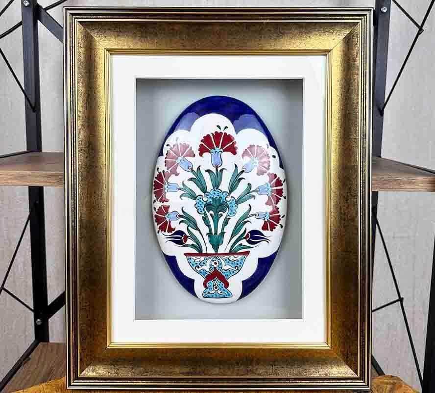 Cadeau VIP avec Passe-partout – Céramique d’Iznik Motif Jardin de Œillets - 1