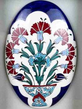 Cadeau VIP avec Passe-partout – Céramique d’Iznik Motif Jardin de Œillets - Çini Evi (1)