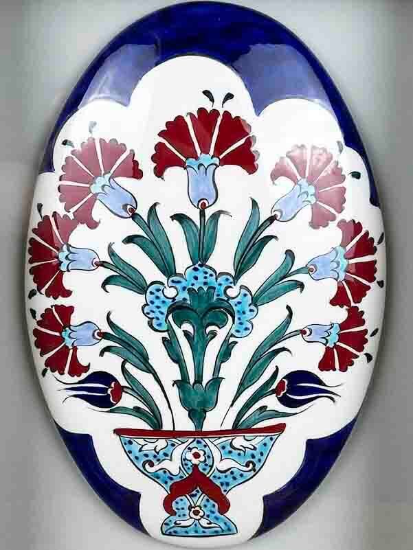 Cadeau VIP avec Passe-partout – Céramique d’Iznik Motif Jardin de Œillets - 2