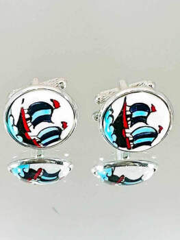 Captain's Choice İznik Tile Cufflinks - Çini Evi (1)
