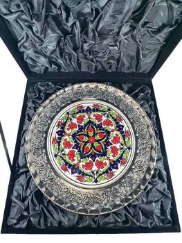 Carnation Motif Silver Plate 25 cm - 3