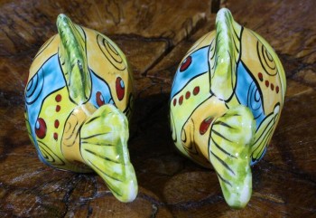 Carp Fish Pottery Figurines - 2