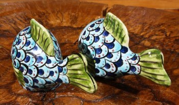 Carp Fish Pottery Figurines - 2
