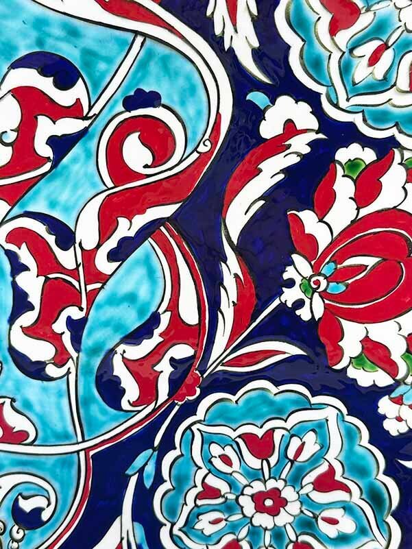Celebration and Wedding Gift 30 cm Iznik Ceramic Plate - 2