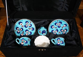 Chintemani Motif Coffee Set - Çini Evi (1)