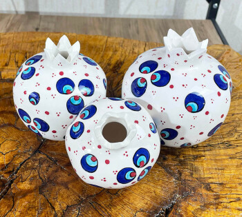 Chintemani Pattern Pomegranate Set - Çini Evi