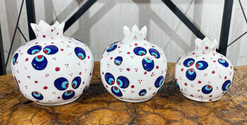 Chintemani Pattern Pomegranate Set - Çini Evi (1)