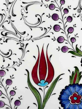 Çiçek Bahçesi Vip Çini Tabak - Çini Evi (1)