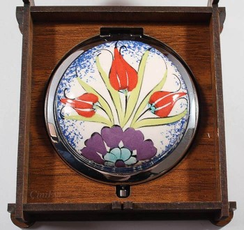 Çiçek Bahçesi Desenli Makyaj Aynası - Çini Evi