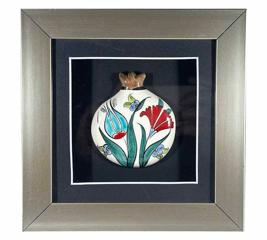 Çifte Zarafet – İznik Çinili Nar Plaket - 1