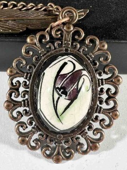 Çini Kitap Ayracı Lale Motifli - Çini Evi