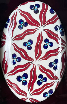 Çintemani Motif Iznik Tile - Vip Gift with Passepartout - Çini Evi (1)