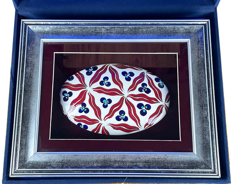 Çintemani-Motiviertes İznik Keramikbild – Paspartu-Rahmen mit kultureller Tiefe - 3