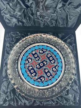 Clover Pattern Silver-Plated Ceramic Plate 25 cm - 3