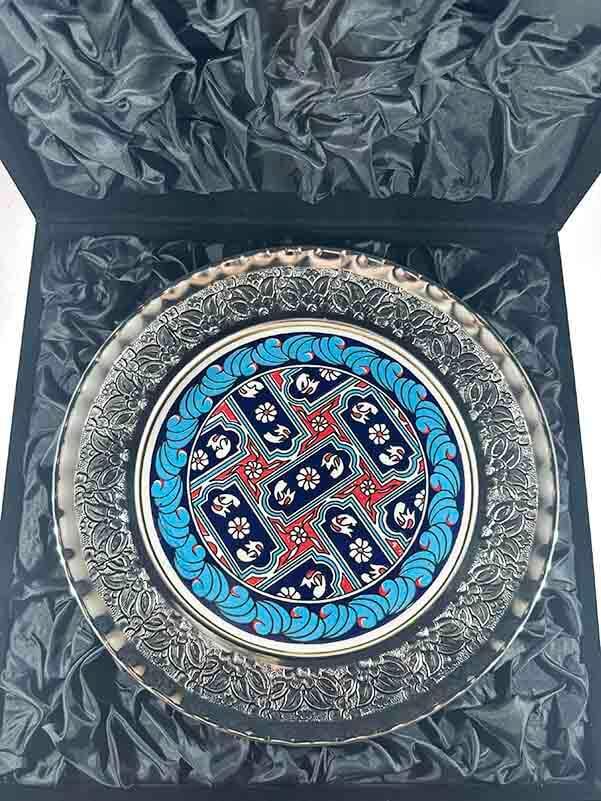 Clover Pattern Silver-Plated Ceramic Plate 25 cm - 3