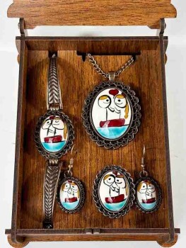 Coffret de bijoux en céramique d’Iznik couples amoureux, cadeau pour amoureux - 2