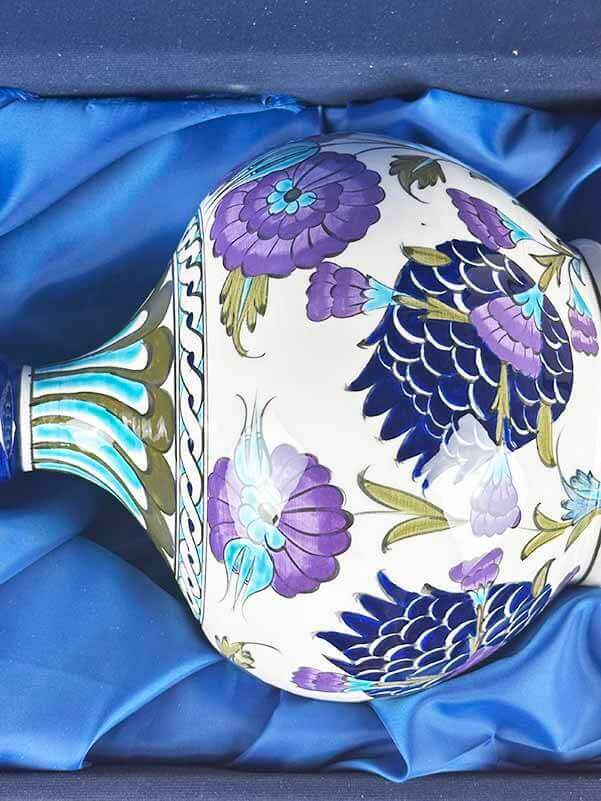 Collector Damascus Style Iznik Ceramic Teardrop Vase - 2