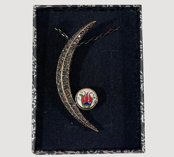 Collier bronze demi-lune cadeau pour une amie - 2