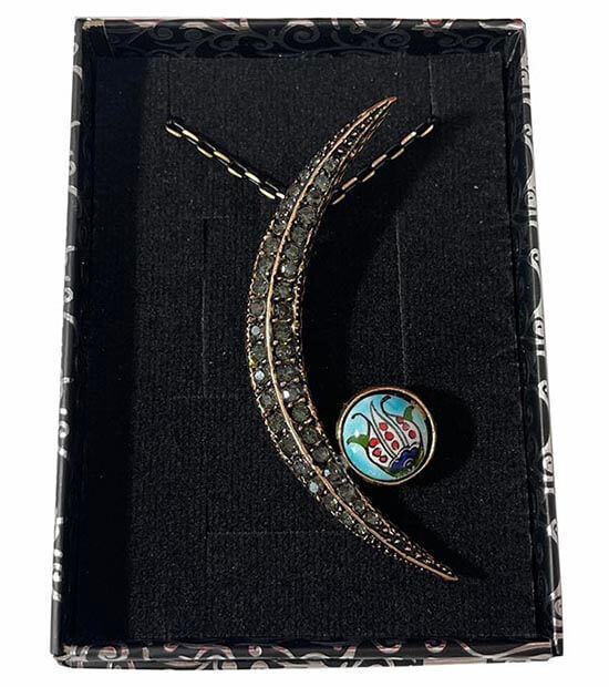 Collier bronze Iznik motif tulipe - 2