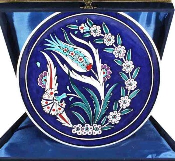 Corporate Gift 25 cm VIP Iznik Ceramic Plate - Çini Evi