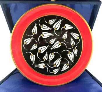 Corporate Gift 30 cm Iznik Ceramic Plate - Çini Evi