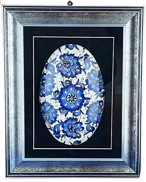 Corporate Gift Blue Lotus Patterned Iznik Tile - 1