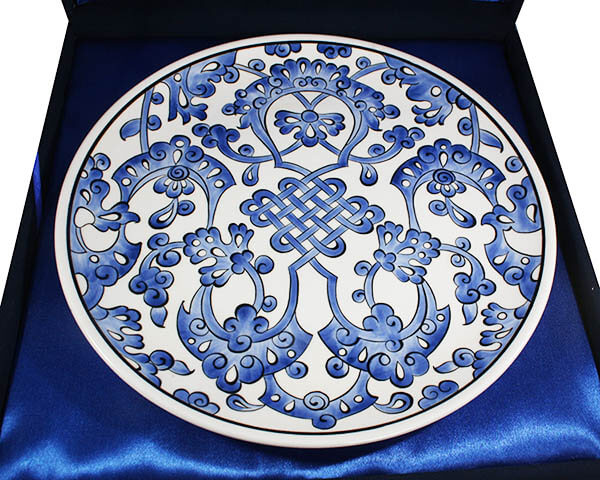 Corporate Gift Blue White 30cm Iznik Keramikplatte - 3