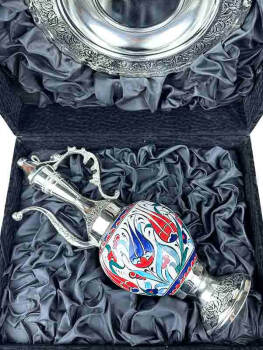 Corporate Gift Iznik Tiled Ewer and Plate Set - 3