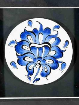 Corporate Gift Lotus Motif Iznik Ceramic Plaque - 2