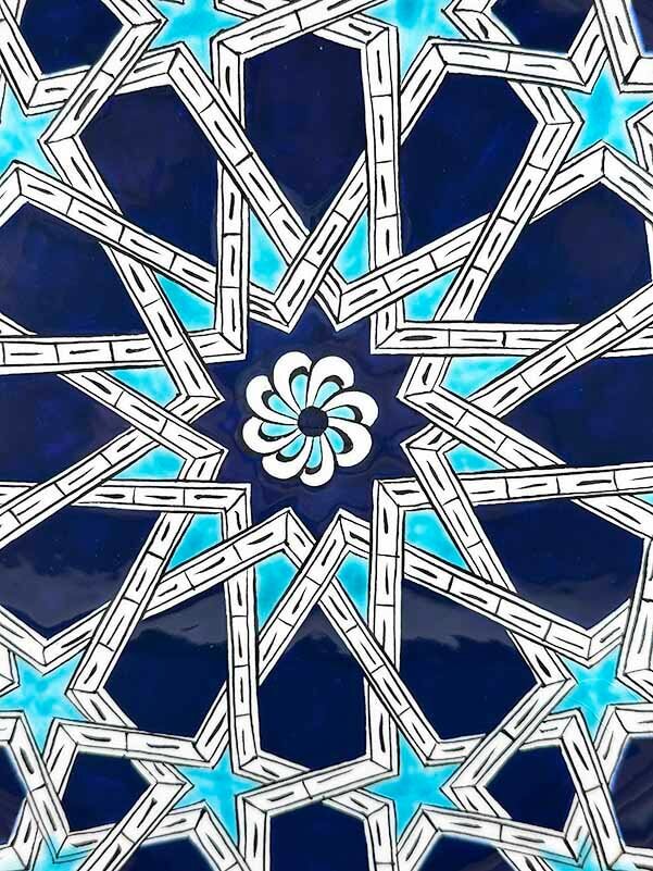 Corporate Gift, Seljuk Star Patterned 25cm Iznik Ceramic Plate - 2