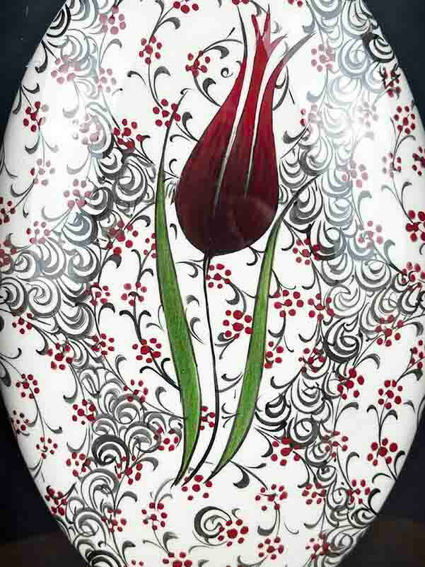 Céramique d’Iznik Encadrée avec Passe-partout – Motif Tulipe - 2