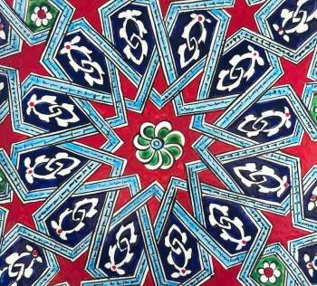 Cultural Gift – Seljuk Star Pattern Iznik Ceramic Plate - 3