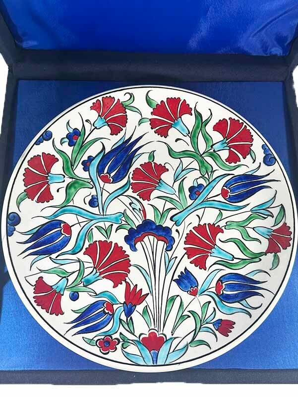 Cultural Heritage - Carnation and Tulip Garden Iznik Ceramic Plate - 3