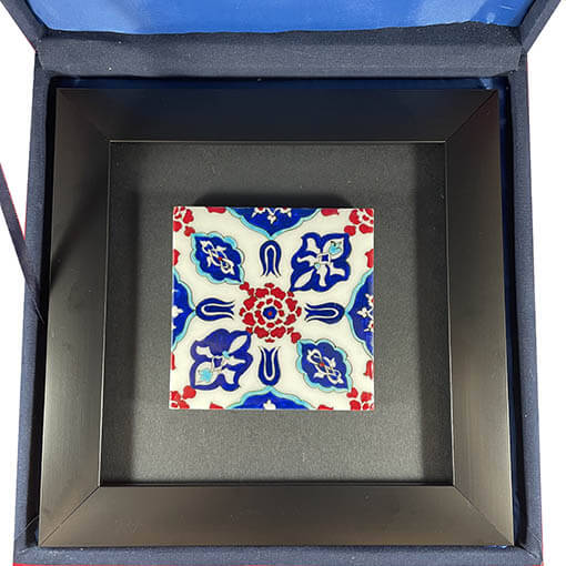 Custom Design Reflection Iznik Ceramic Plaque - 2