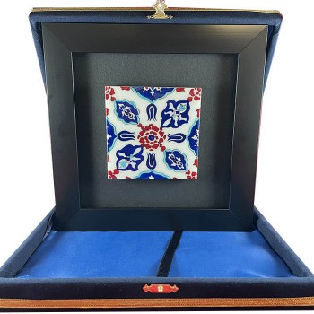 Custom Design Reflection Iznik Ceramic Plaque - 1