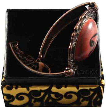 Dal ve Papatya Çerçevede Vav ve Elif Desenli Bileklik - Çini Evi (1)