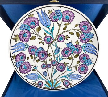 Damas Style Iznik Pottery Plate 30cm - 1