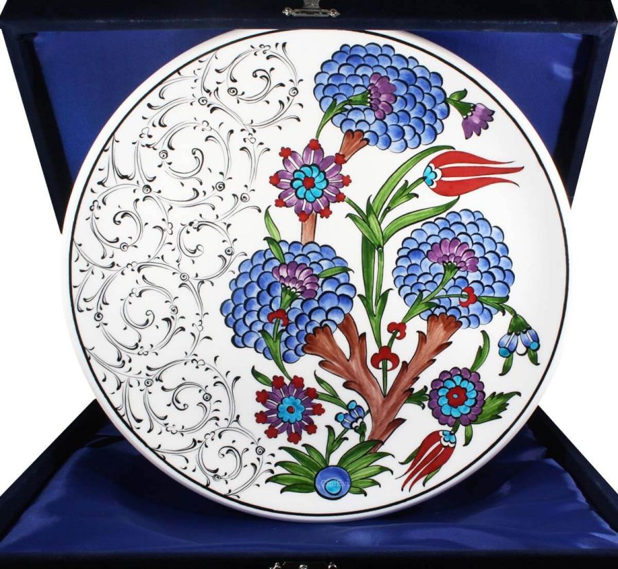 Damascus Style Iznik Pottery Plate - 1