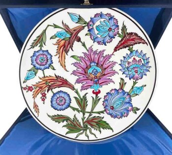 Damascus Style VIP Iznik Plate 30 cm - Çini Evi