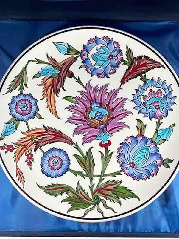 Damascus Style VIP Iznik Plate 30 cm - 3