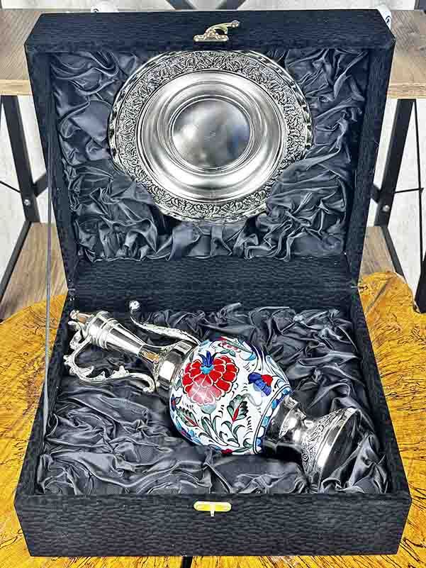 Dankeschön-Geschenk – Iznik Ibrik-Set mit Tulpen- und Granatapfelmotiv - 2