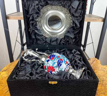 Devlet Erkanına Hediye, 30cm İznik Çini İbrik Seti - Çini Evi (1)