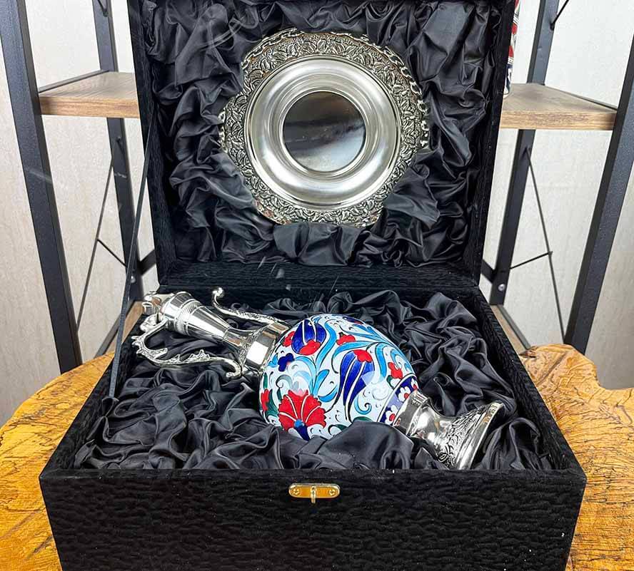 Devlet Erkanına Hediye, 30cm İznik Çini İbrik Seti - 2