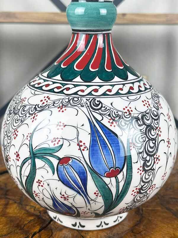 Diplomatic Gift - Blue Tulip Iznik Ceramic Vase - 2