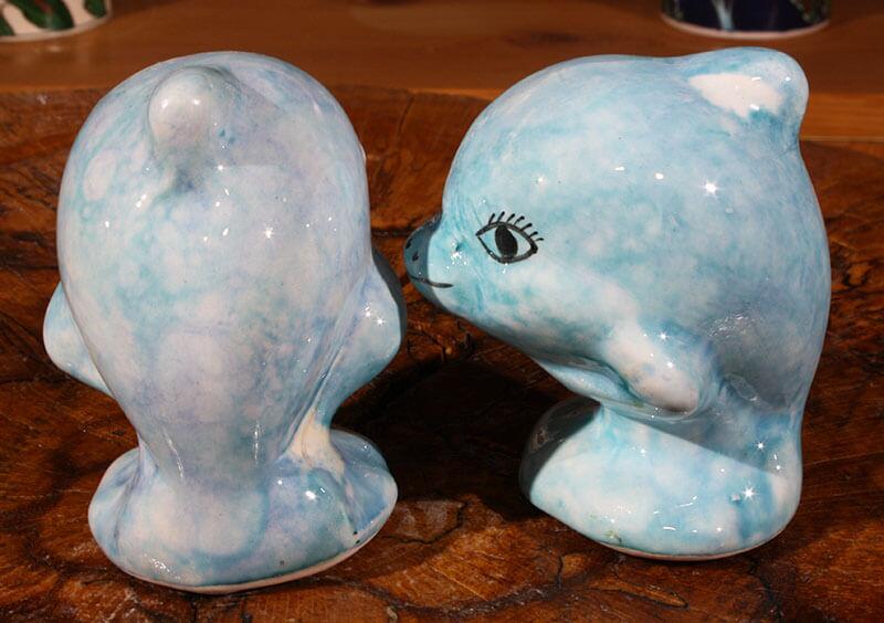 Dolphins Handmade Iznik Ceramic Figurine - 2